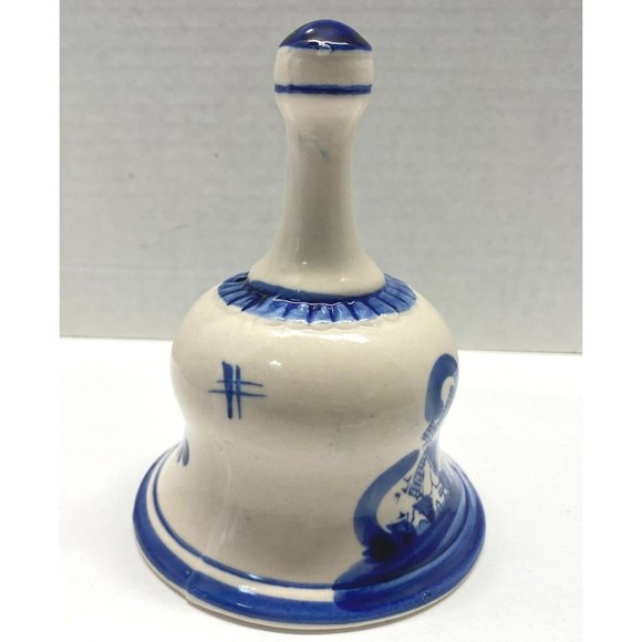 Dutch Windmill Dinner Bell Holland Hand Painted Vintage Japan 4.5" Tall - Picture 9 of 11